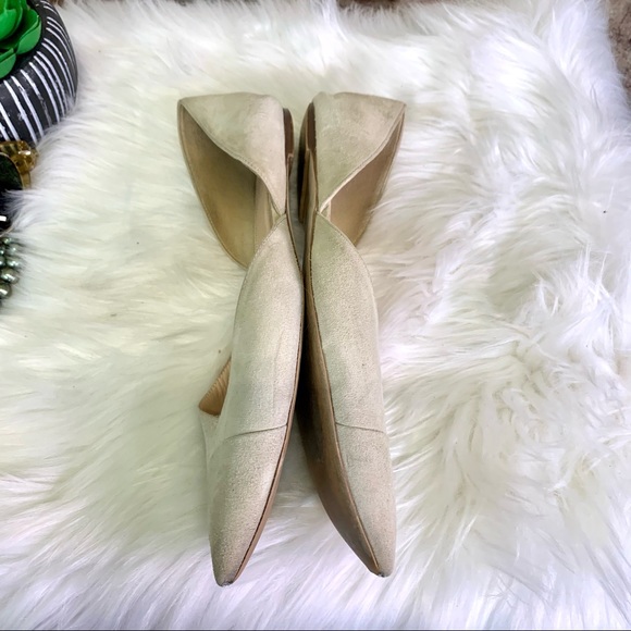 J. CREW Buff Suede Sadie D'Orsay Pointed Toe Ballet Flats, 9 - Picture 9 of 10